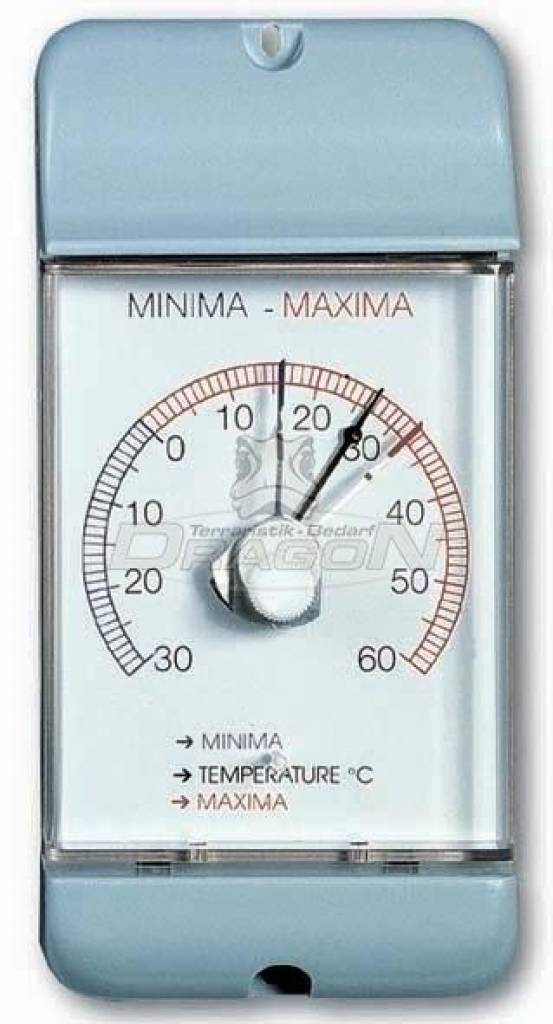 Min/Max-Thermometer bimetall weissgrau